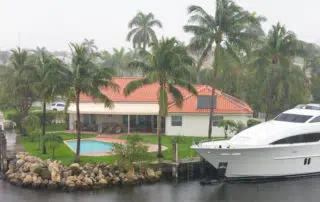 Heavy rain in Fort Lauderdale, Florida, USA